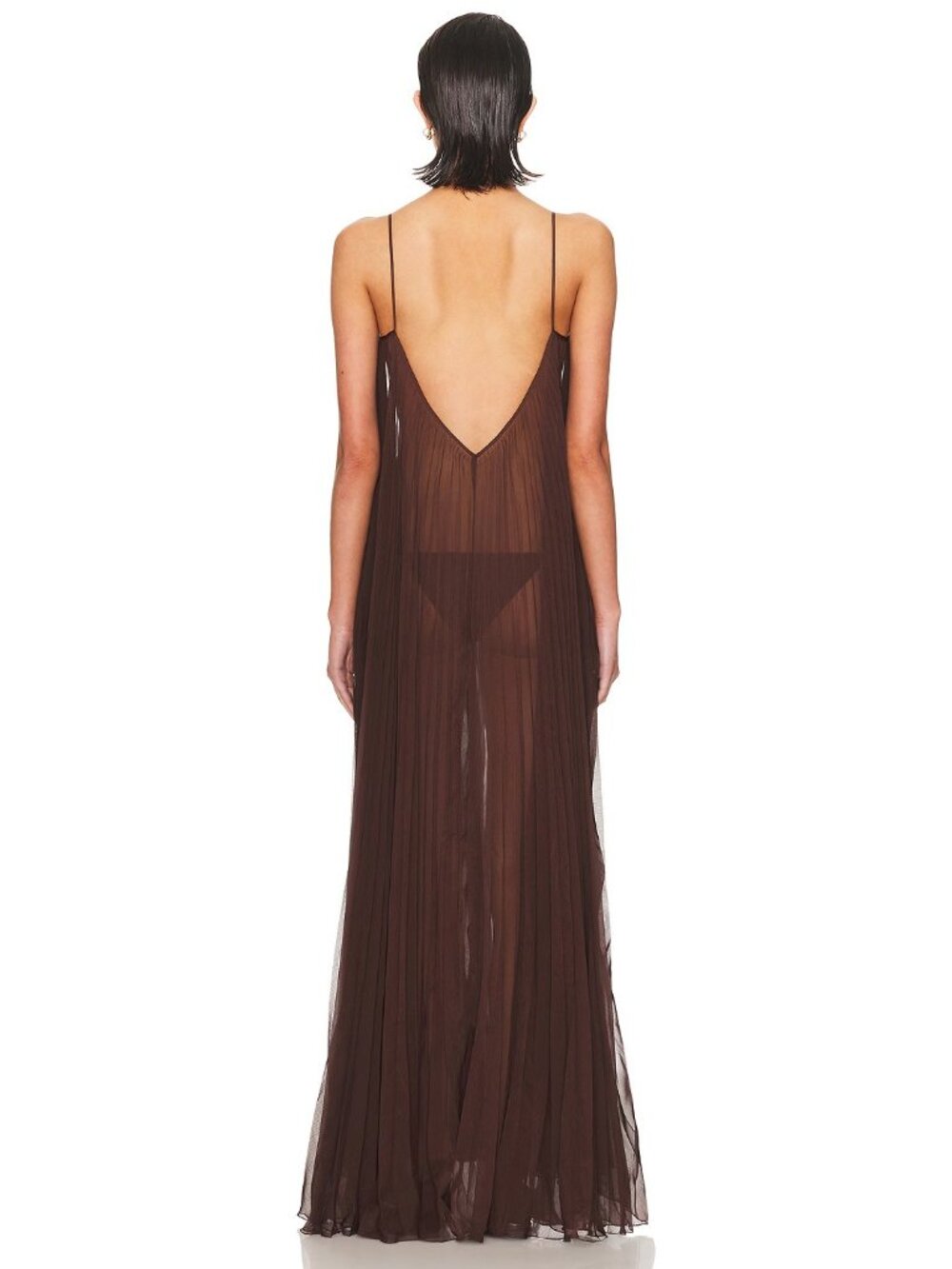 Shani Shemer Uma Maxi Dress in Espresso Brown - Picture 3 of 3